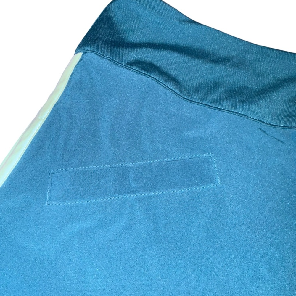 Athleta Teal Athletic Skort Size 4 Floral Trim Mesh Lining Adjustable Vent EUC - Picture 3 of 7